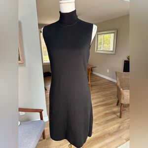 Black Sleeveless Turtleneck Dress